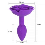 Rose Silicone Butt Plug Purple - Image 5