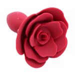 Rose Silicone Butt Plug Red - Image 2