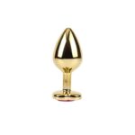 Rosy Heart Golden Anal Plug with Jewel Size M - Image 2