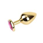 Rosy Heart Golden Anal Plug with Jewel Size M - Image 4