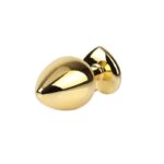 Rosy Heart Golden Anal Plug with Jewel Size M - Image 5
