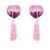 Self-Adhesive Heart Sequin Nipple Cover with Tassel Pink by LATETOBED BDSM LINE