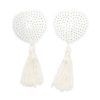 Sequin Nipple Cover with Tassel White by LATETOBED BDSM LINE
