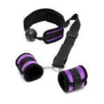 Set Mouthgag with Cuffs Purple - Image 2