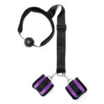 Set Mouthgag with Cuffs Purple - Image 3