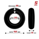 Set of 3 Cock Rings Flexible Black - Image 2
