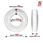 Set of 3 Cock Rings Flexible Clear - Image 2