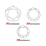 Set of 3 Penis Ring Beaded Flexibles Clear - Image 2