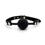 Silicona Ball Gag 4 cm with Padlock Black - Image 3