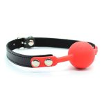 Silicone Ball Gag 4 cm Black/Red - Image 2