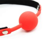Silicone Ball Gag 4 cm Black/Red - Image 4