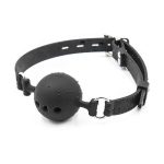 Silicone Breathable Ball Gag Adjustable 4 cm Size S Black - Image 4