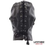 Slave Hood with Eye mask Breathable Gag Ball and Mouth Adjustable - Image 6