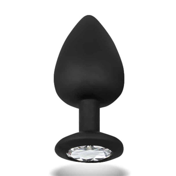 Sparkly Butt Plug Silicone Size M 8 cm x 3.5 cm - Image 3