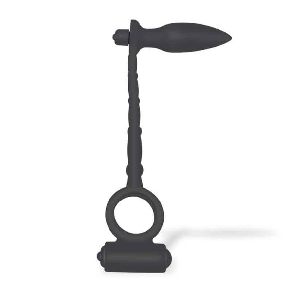 Sugilite Vibrating Anal Plug with Penis Ring with vibration - Image 2