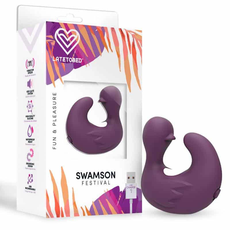 Swamson-Stimulator-Duckling-Thimble-USB-Silicone-Violet Swamson Stimulator Duckling Thimble USB Silicone Violet - Image 1