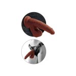 Triple Density Dildo  Swinging Balls 82 Caramel - Image 4