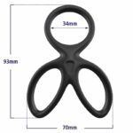 Triple Penis and Testicles Ring Liquid Silicone - Image 10