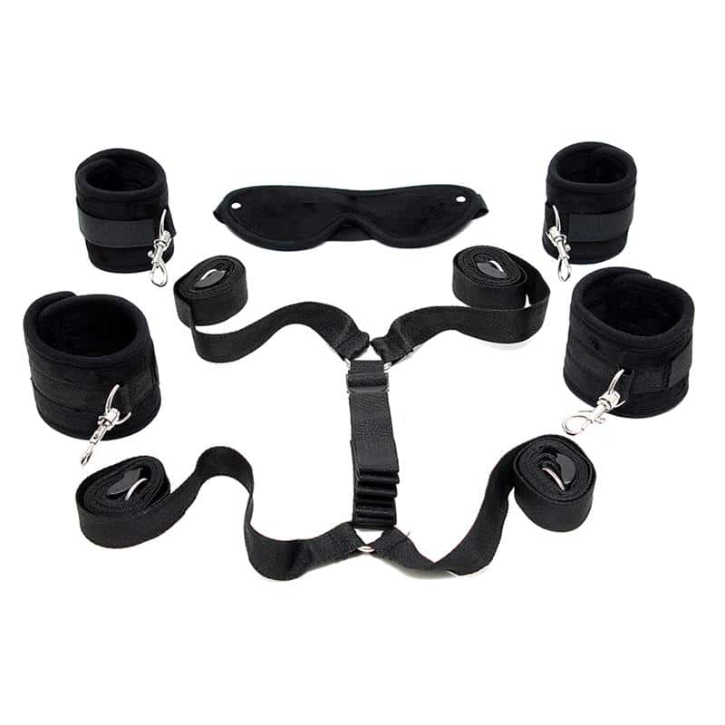 Under-the-Mattress-Restraint-Set-Black Under the Mattress Restraint Set Black - Image 1