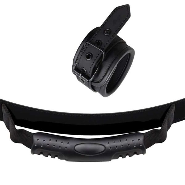 Vegan Leather Cuffs with Handle - Image 3