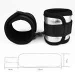 Velcro Handcuffs  Black and Silver - Image 2