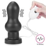 Vibrating Anal Plug King Sized 7 Black - Image 15