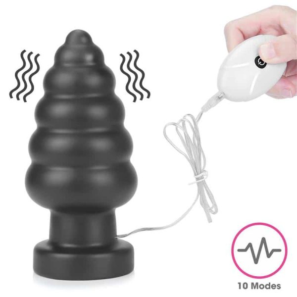 Vibrating Anal Plug King Sized 7 Black - Image 7