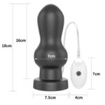 Vibrating Anal Plug King Sized 7 Black - Image 18