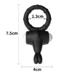 Vibrating Cockring Power Clit Black - Image 12