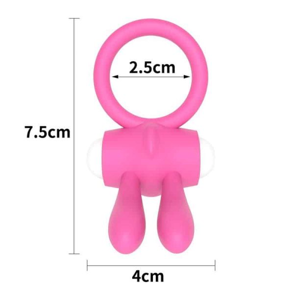 Vibrating Cockring Power Clit Pink - Image 5