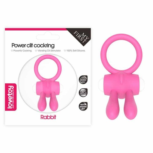 Vibrating Cockring Power Clit Pink - Image 6