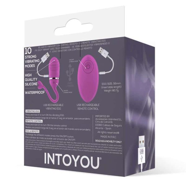 Vibrating Egg with Remote Control Odise USB Silicone Pink - Image 3