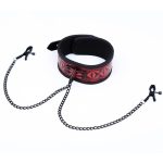 llar with Nipple Clamps Diamond Vegan Leather - Image 3