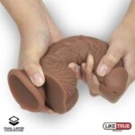 Dildo Dual Layer Silicone 8.25 Brown - Image 5