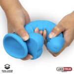 Realistic Dildo Liquid Silicone Dual Layer 8 Blue - Image 6
