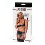 4 Pieces Set Open Bra, Thong, Garter and Stockings - Image 4