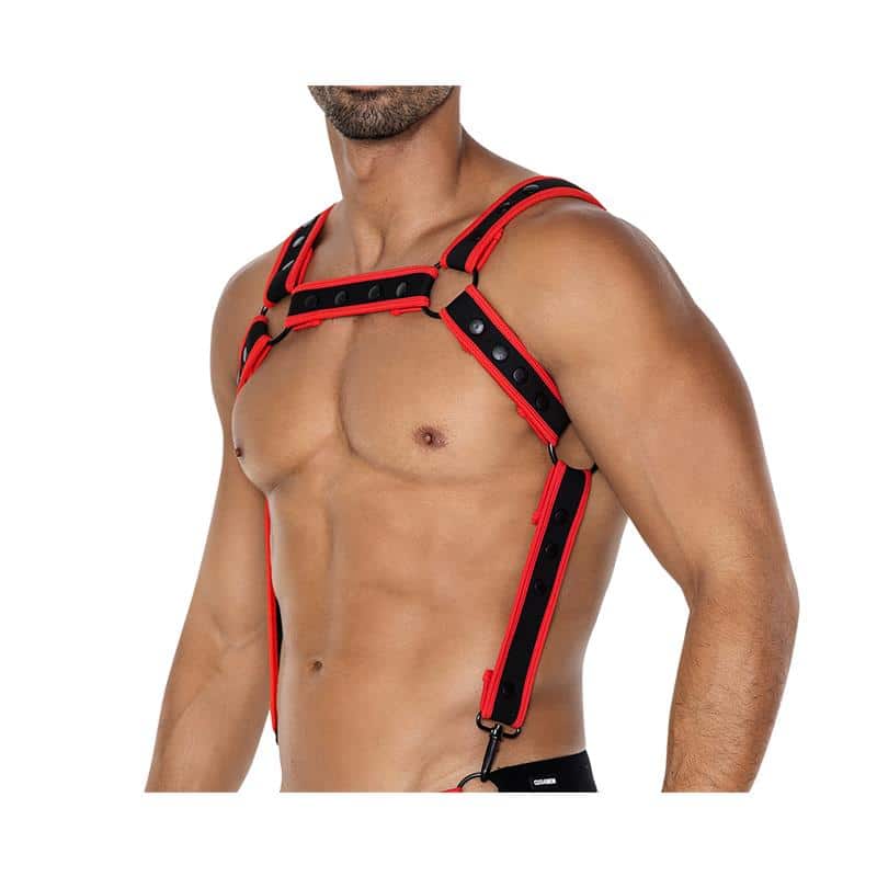 H4RNESS05-Chest-Harness-Neon-Red-One-size H4RNESS05 Chest Harness Neon Red One size - Image 1