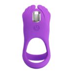 Silas Vibrating Penis Ring Purple - Image 4