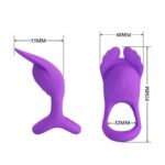 Silas Vibrating Penis Ring Purple - Image 9