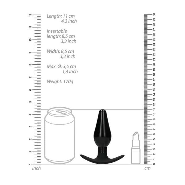 Butt Plug Set Pointed Large Suction Cup Black - Image 14