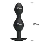 Pretty Love Silicone Anal Balls Black - Image 5