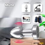 Dimpor Chrome Anal Plug with Vibration and Magnetic USB Size L - Image 7