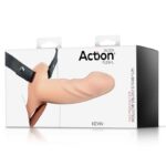 Strap-On with Hollow Dildo Premium Silicone Size L Flesh - Image 10