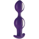 B Balls Duo butt Plug Anal with weight White/Dark Violet - Image 2