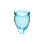 Feel Confident Menstrual Cup Light Blue Pack of 2 - Image 2