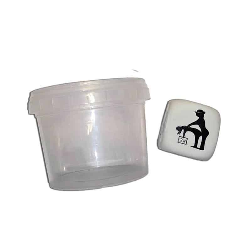 White-Position-Dice-in-a-Plastic-Jar White Position Dice in a Plastic Jar - Image 1