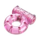 Baile Vibrating Cock Ring with Condom Pink - Image 3