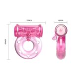 Baile Vibrating Cock Ring with Condom Pink - Image 5