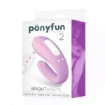 Brightmauve Couples Vibrator Two Motors Remote Control USB Silicone - Image 2