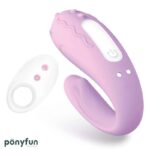 Brightmauve Couples Vibrator Two Motors Remote Control USB Silicone - Image 3